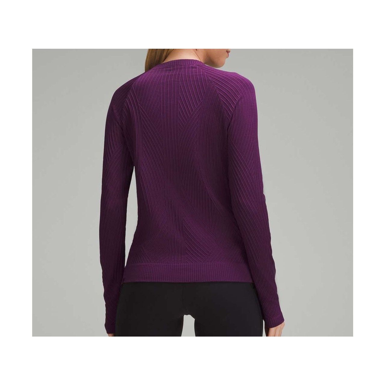Lululemon LULULEMON Rest Less Pullover Purple Ribbed Sweater Sz 2 $109 Size XS / US 0-2 / IT 36-38 - 3 Thumbnail