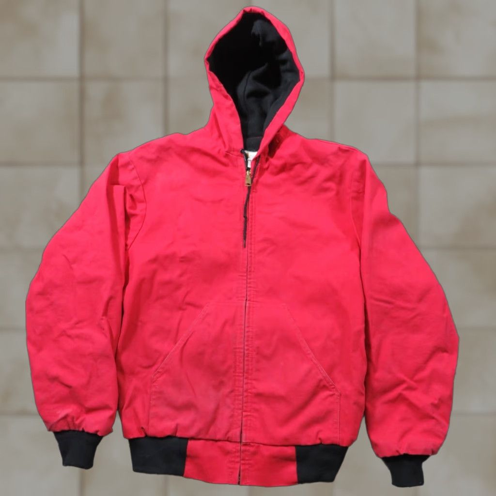 Vintage VTG USA Key Imperial Medium Reg Jacket Red Hooded Insulated Work Zip Chore Ranch Size US M / EU 48-50 / 2 - 1 Thumbnail