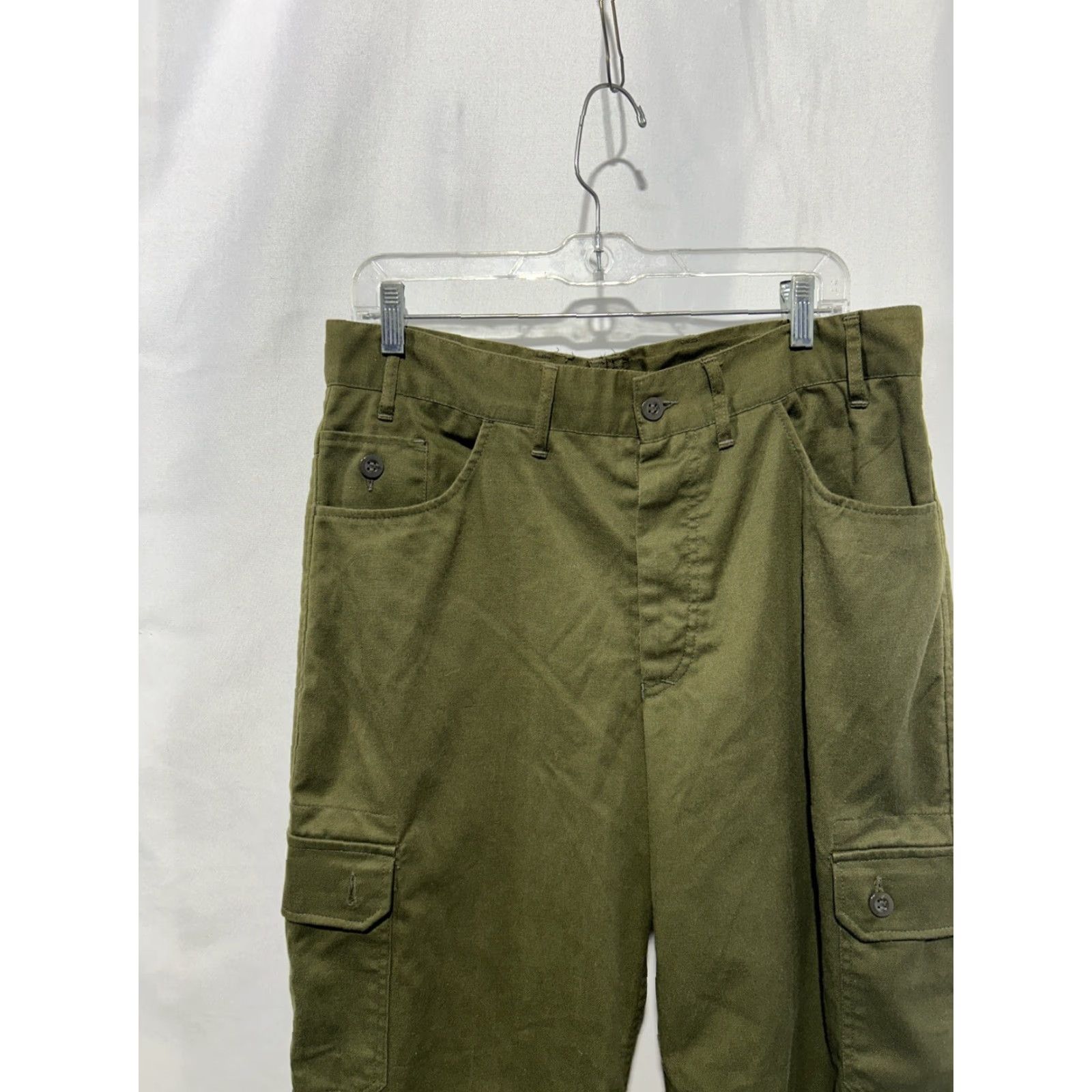 Vintage VINTAGE Otavan Trebon Czech Military Field Army Trousers Green 34x31 Mens Cargo Military Pants Size US 34 / EU 50 - 2 Thumbnail