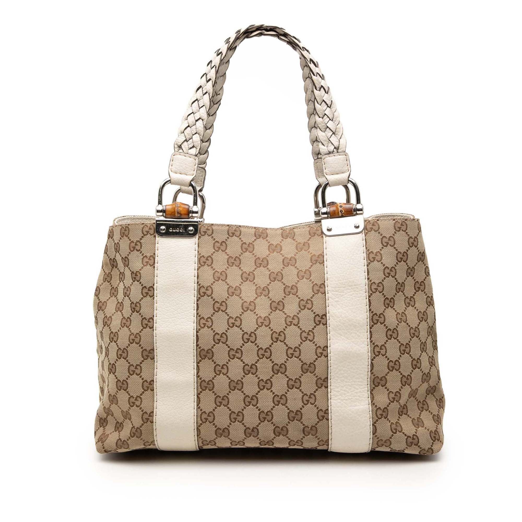 Gucci Medium GG Canvas Bamboo Libeccio Tote Size ONE SIZE - 1 Thumbnail