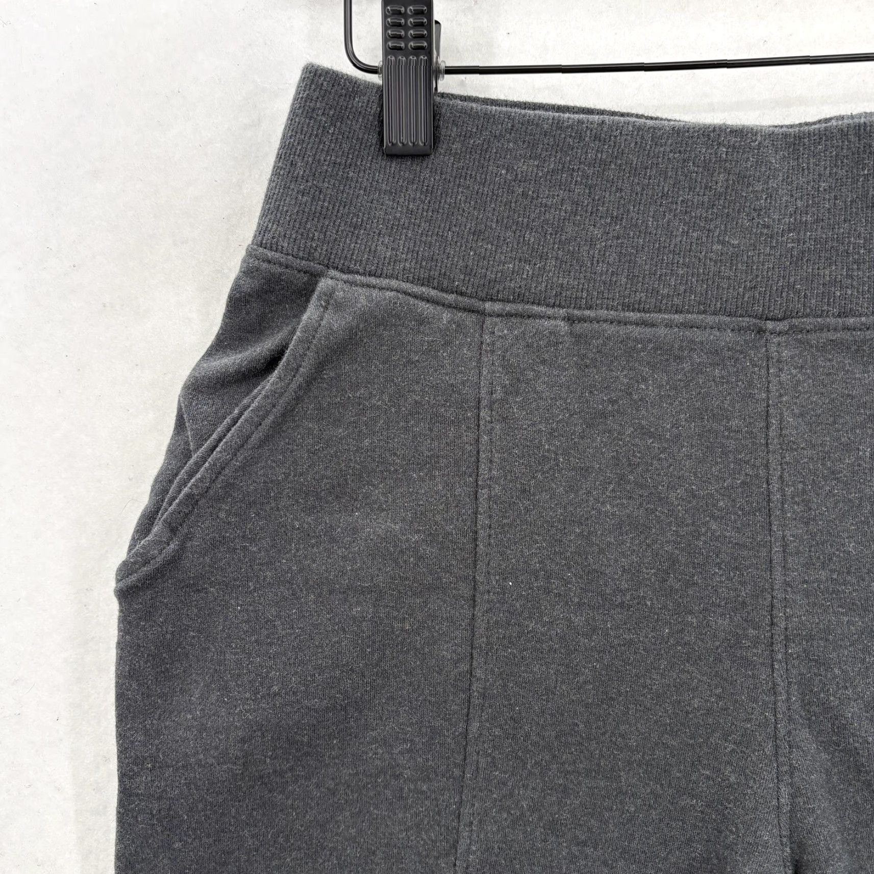 Vintage Pact Pants Womens Small Gray Organic Cotton Fleece Crop Tapered Sweatpants Cozy Size 28" / US 6 / IT 42 - 3 Thumbnail
