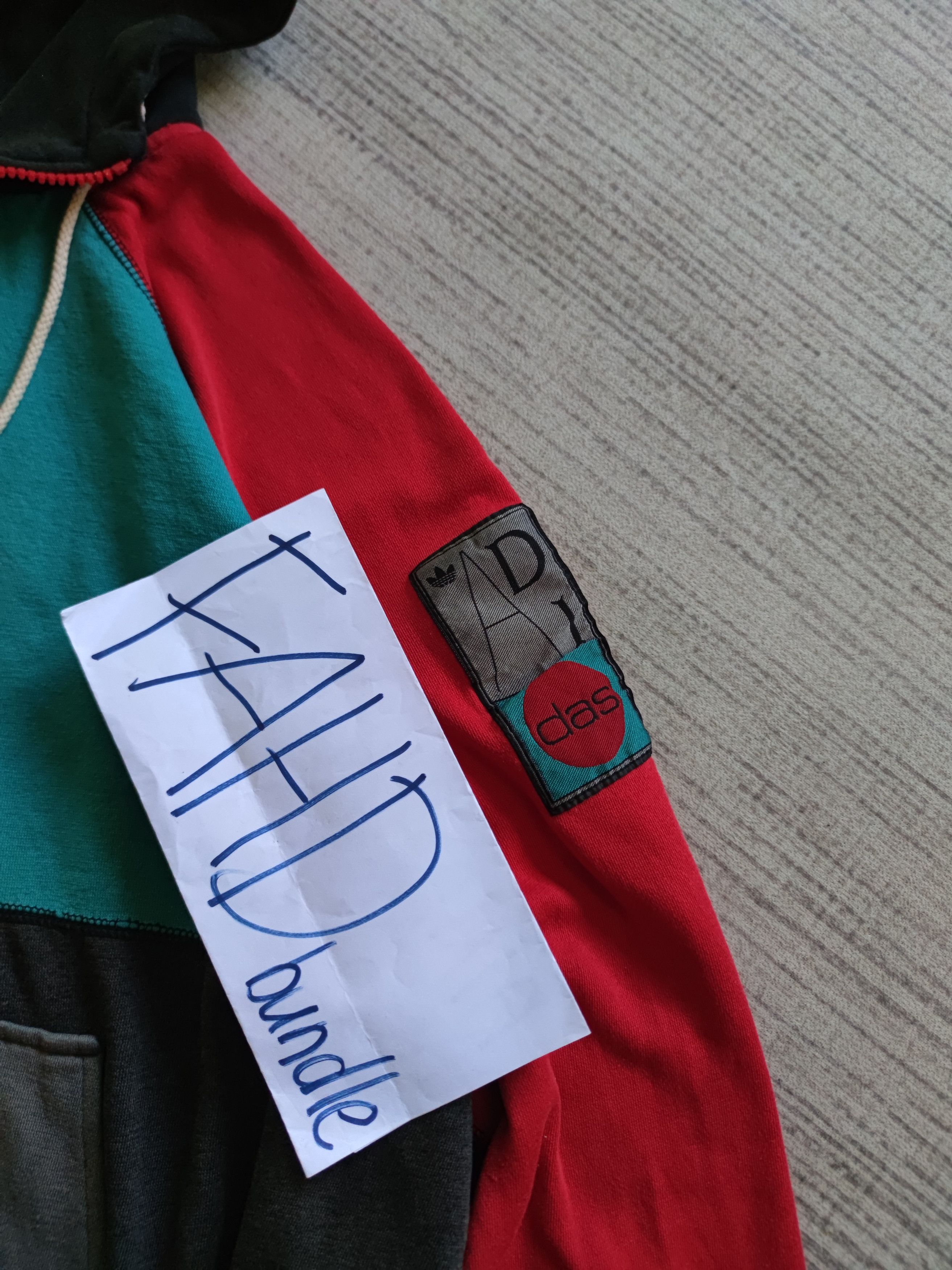 Adidas Vintage Multicolour Adidas Half Zipper Hoodie Size US L / EU 52-54 / 3 - 7 Thumbnail