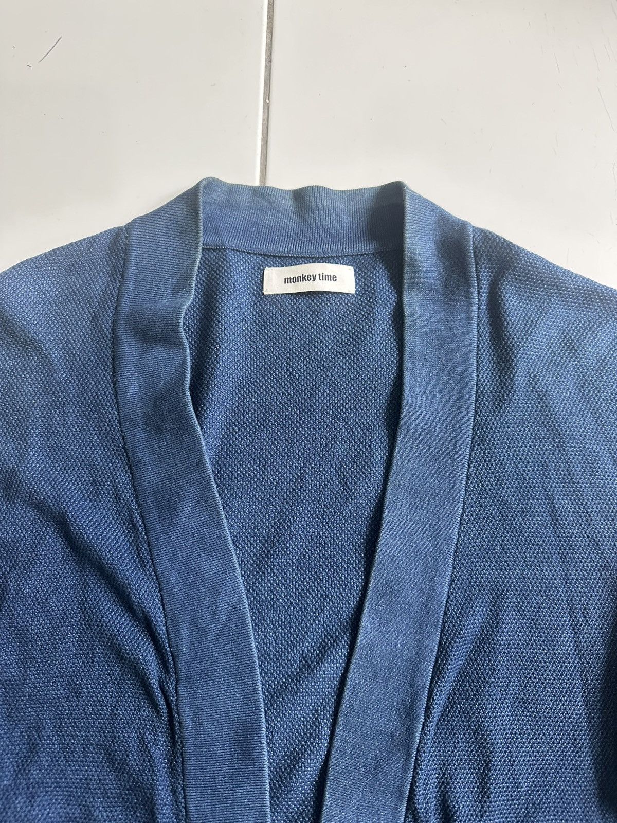 Japanese Brand × monkey time Vintage Monkey Time Indigo Cardigan Sweater Size US M / EU 48-50 / 2 - 4 Thumbnail