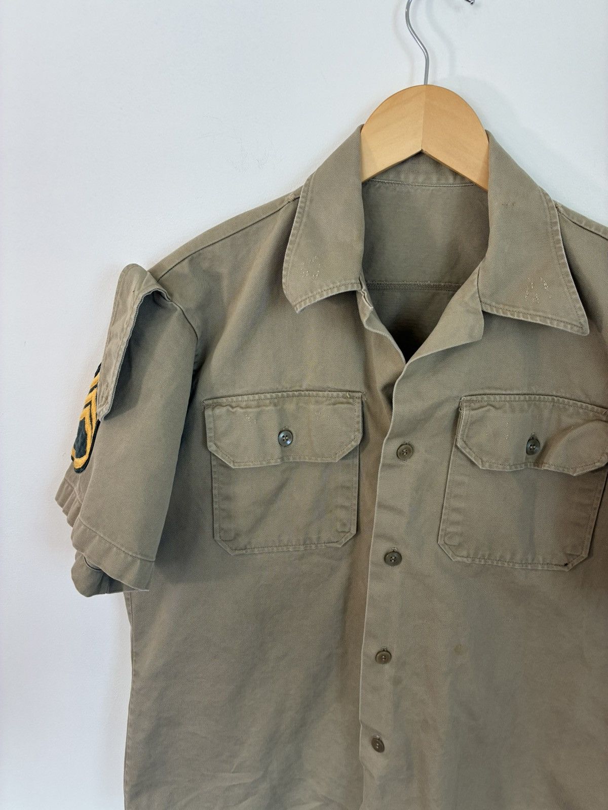 Vintage Distressed Military Army Button Down Epaulette Shirt Size US L / EU 52-54 / 3 - 3 Thumbnail