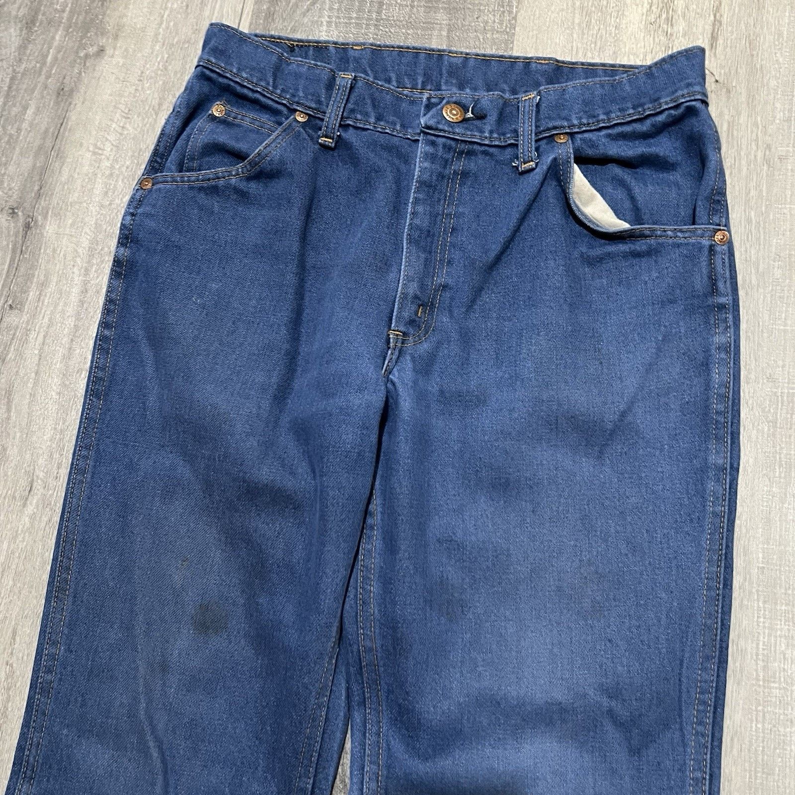 Vintage VTG Sears Roebucks Faded Bootcut USA Cowboy 80s Denim Jeans Size US 32 / EU 48 - 3 Thumbnail