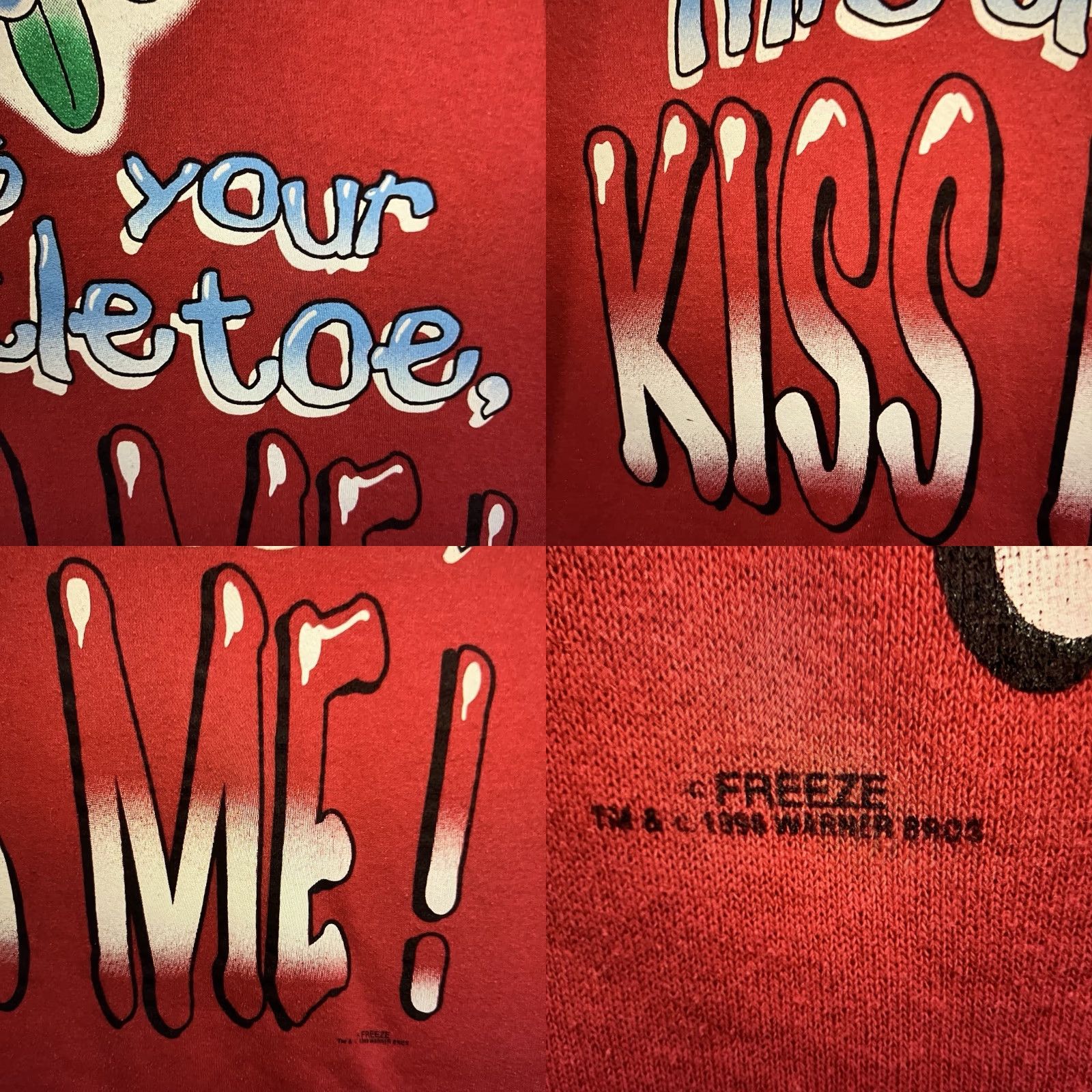 Vintage Vintage Christmas Sweatshirt Adult Large 90s Mistletoe Holiday Humor KISS ME Size US L / EU 52-54 / 3 - 8 Thumbnail