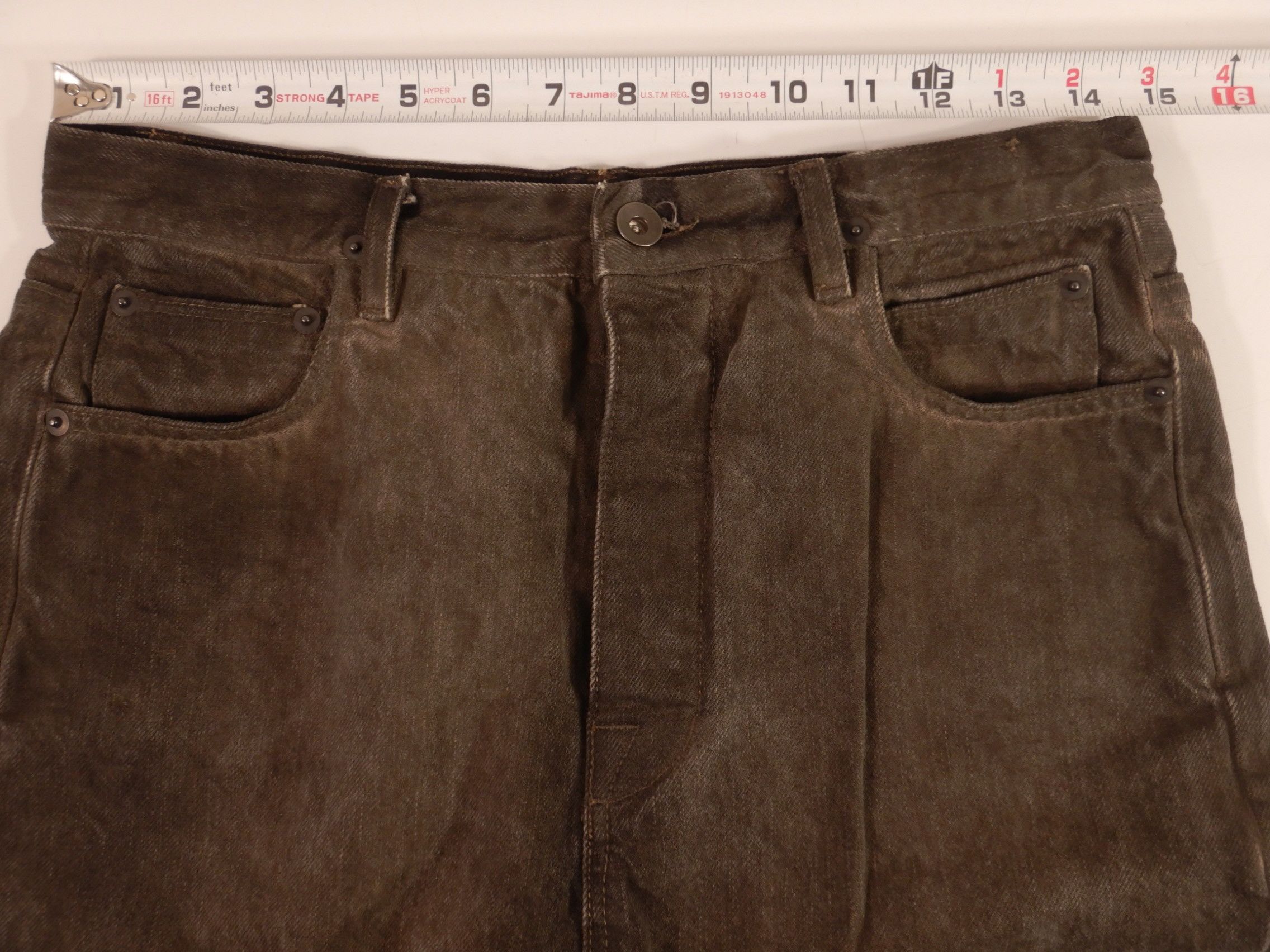 Rick Owens Drkshdw Rick Owens DRKSHDW F/W 15 Sphinx Cut Denim Selvedge Jeans Size US 26 / EU 42 - 11 Thumbnail