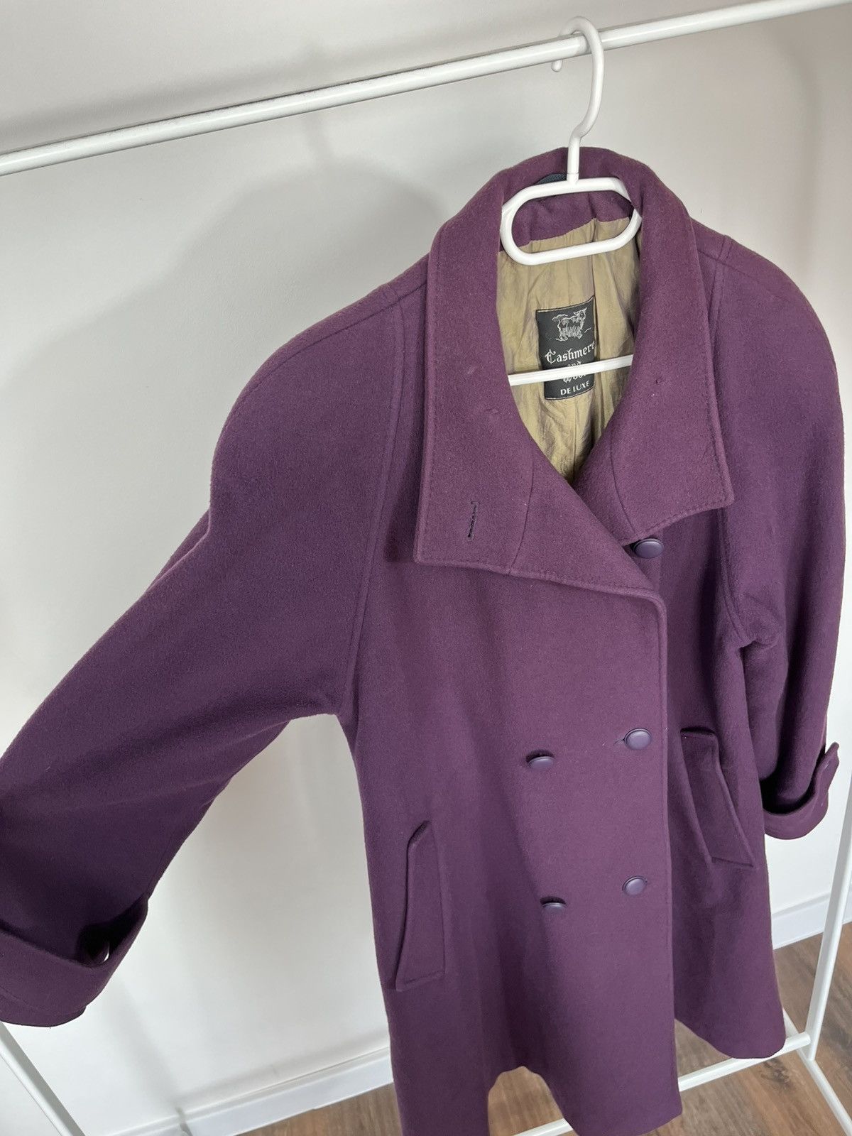 Other Cashmere Wool Coat Purple Women Made in Austria Warm Coat Size L / US 10 / IT 46 - 6 Thumbnail