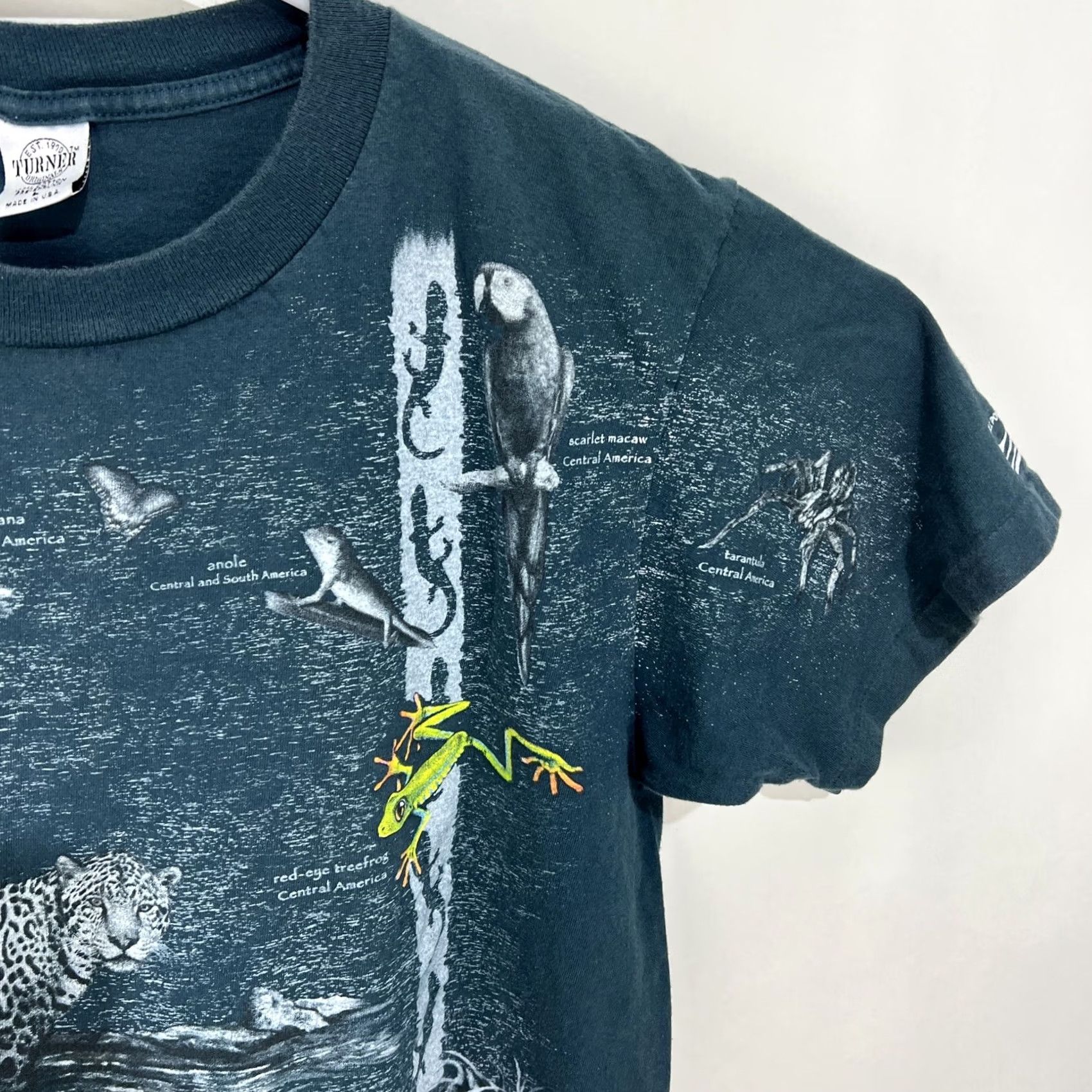 Vintage VINTAGE Turner Originals T-Shirt Men Blue L Short Sleeve Crew Neck Graphic Animals AOP South America 90s Bird Outdoor USA Women? Size US L / EU 52-54 / 3 - 4 Thumbnail