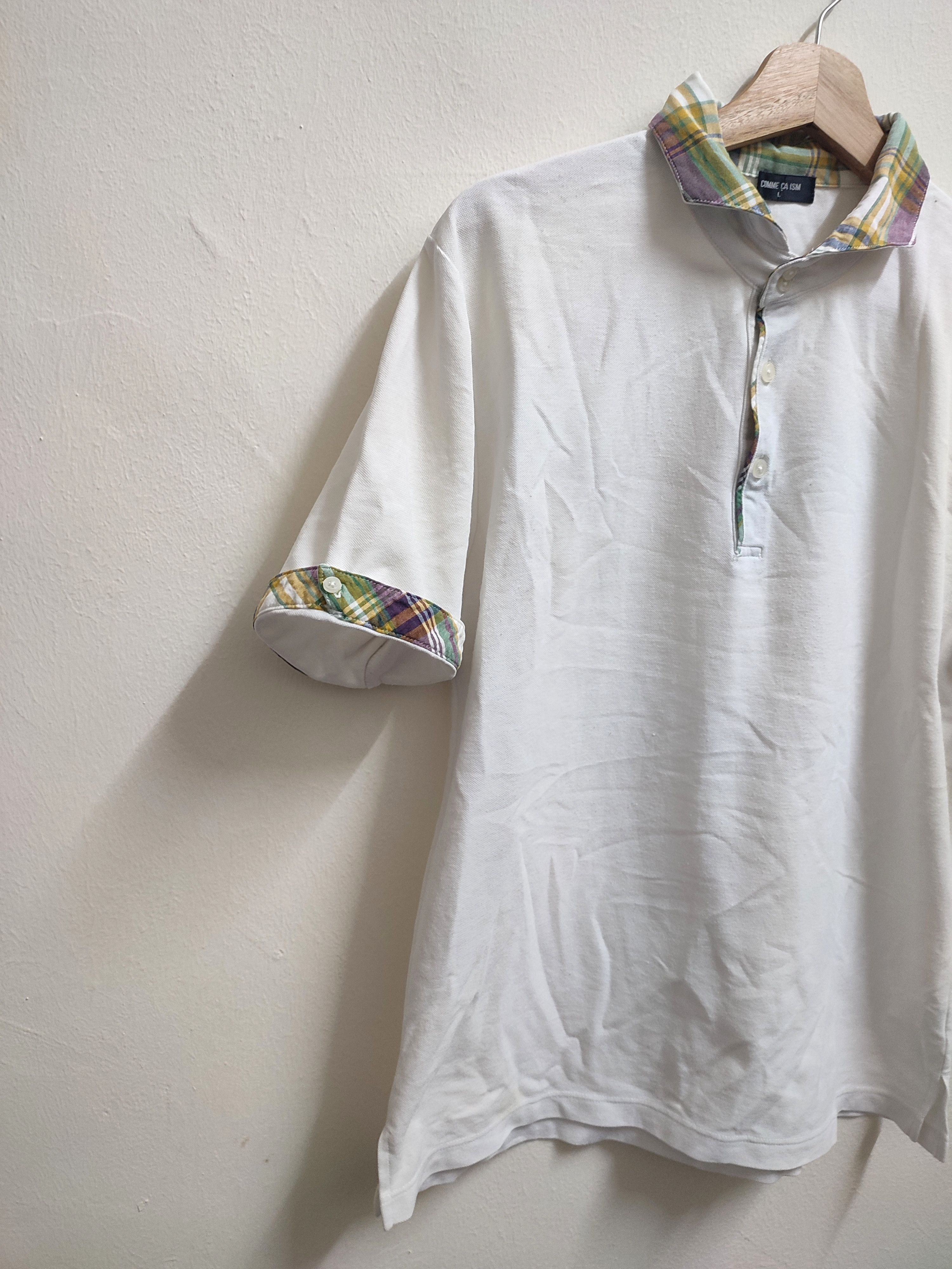 Comme Ca Ism Comme Ca ISM White Polo Shirt Size US M / EU 48-50 / 2 - 2 Thumbnail