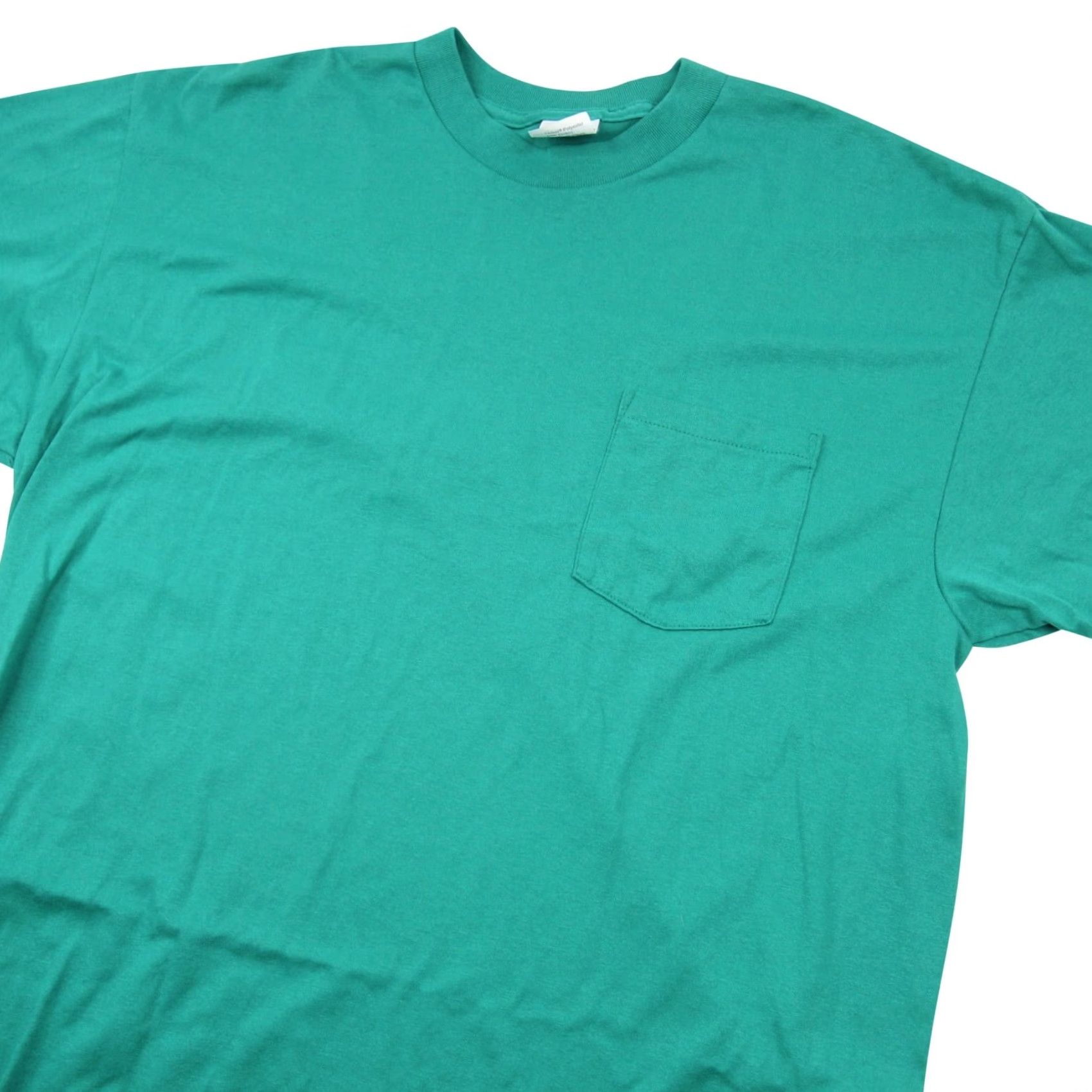 Vintage VINTAGE Roebucks Mens XL Single Stitch Pocket T shirt Teal 50/50 Cotton Poly Roebucks Mens XL Pocket T shirt Size US XL / EU 56 / 4 - 2 Thumbnail