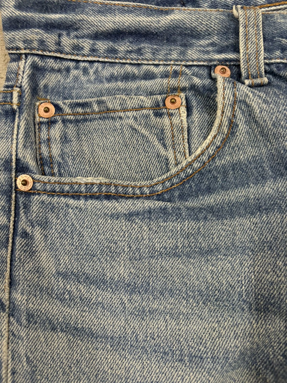 Levi's Vintage 90 Levis 501 Straight Leg Distressed Grunge Jeans Size US 31 - 6 Thumbnail