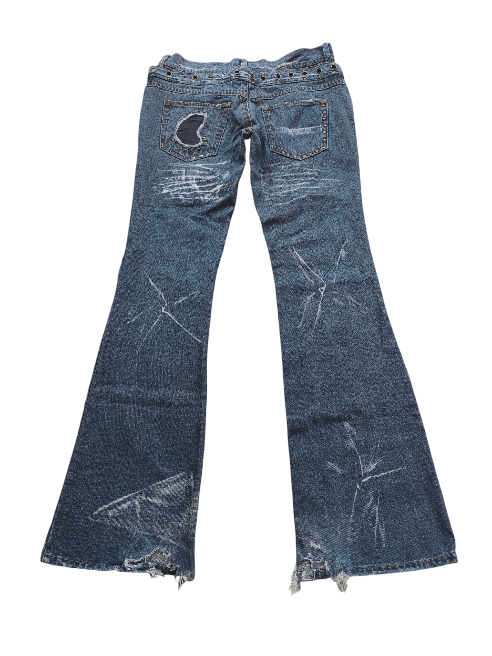 If Six Was Nine × LOWBOX Lowbox clawmark flare double waist denim Size US 34 / EU 50 - 6 Thumbnail