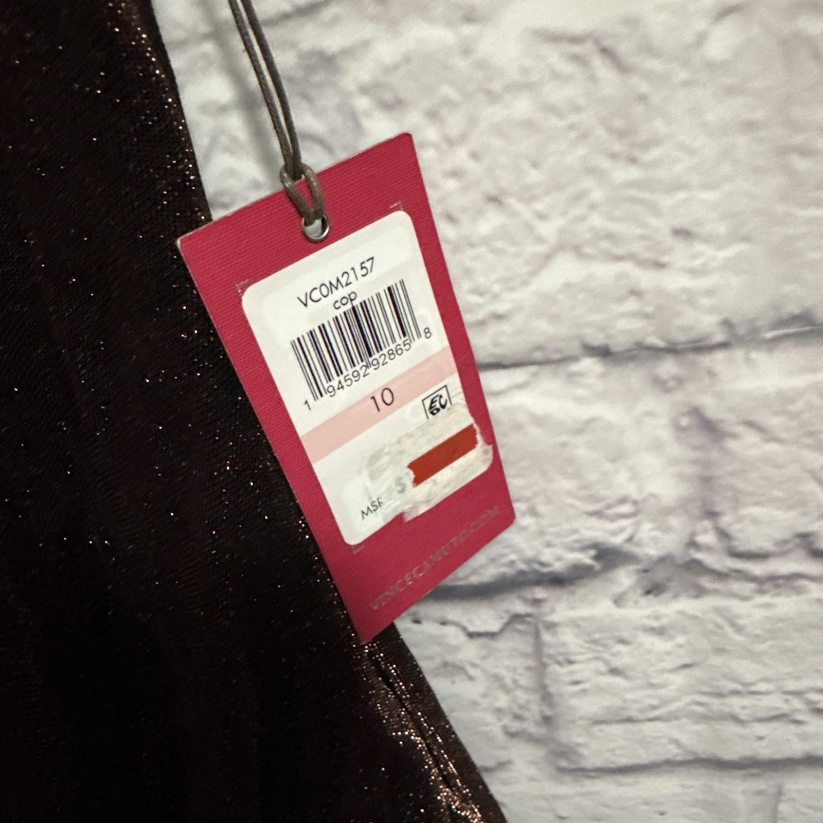 Vince Camuto Vince Camuto Sleeveless Cocktail Brown Copper Sheath Dress Size L / US 10 / IT 46 - 4 Thumbnail