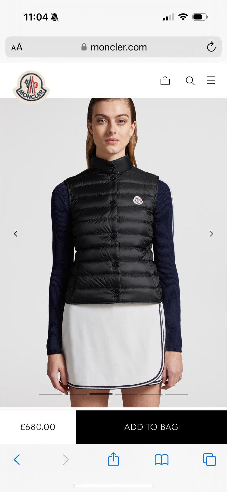 Moncler MONCLER “LIANE” ladies gilet REAL SIZES IN PHOTOS BY TAPE Size S / US 4 / IT 40 - 2 Thumbnail