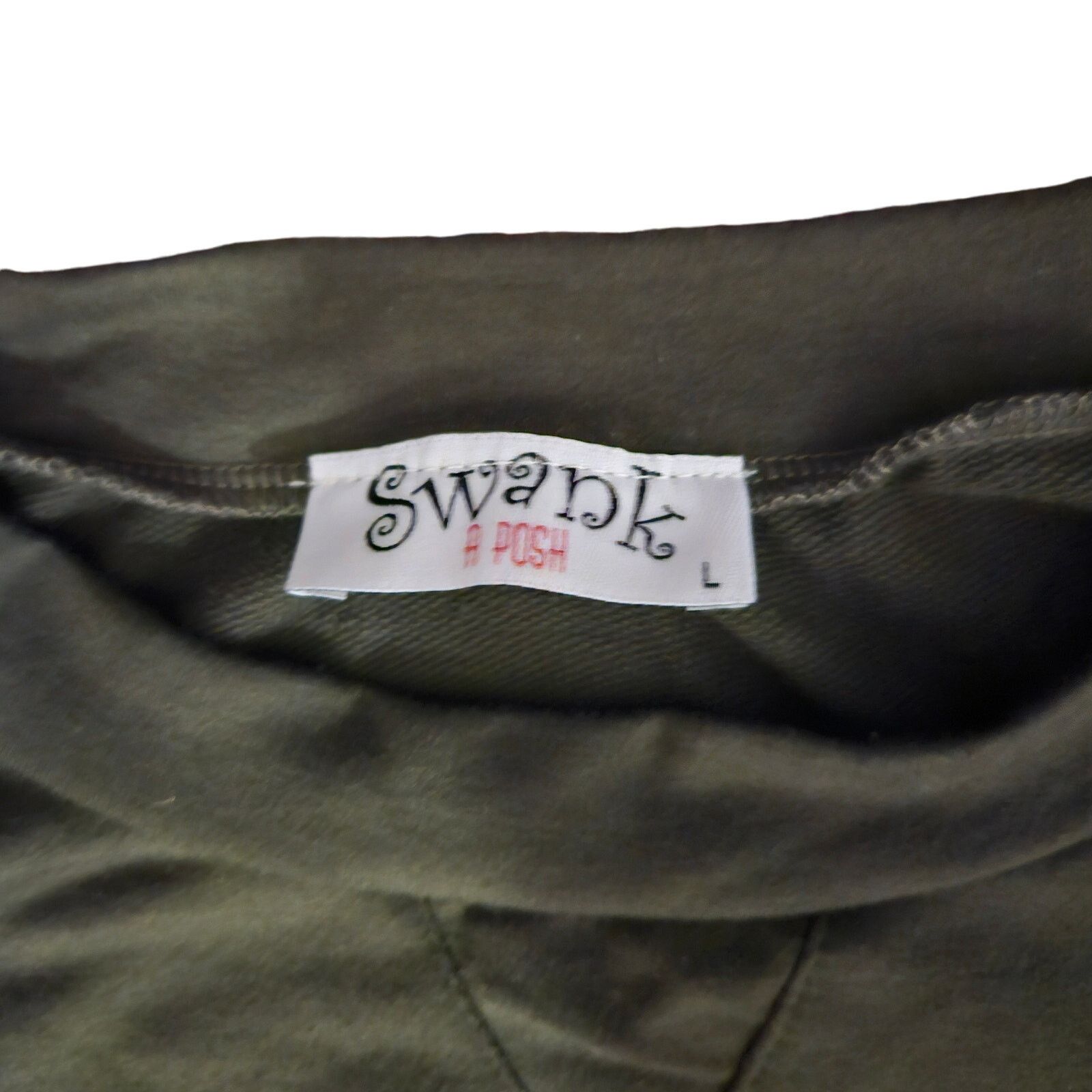 Other Swank Olive Green Puff Sleeve Sweatshirt - Size Large Size L / US 10 / IT 46 - 2 Thumbnail