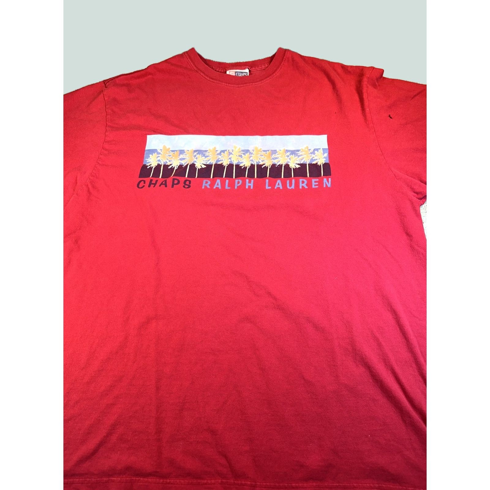 Chaps VINTAGE Chaps T-Shirt Men XL Red Baggy 1990s 2000s Ralph Lauren Clifton style? Size US XL / EU 56 / 4 - 1 Thumbnail