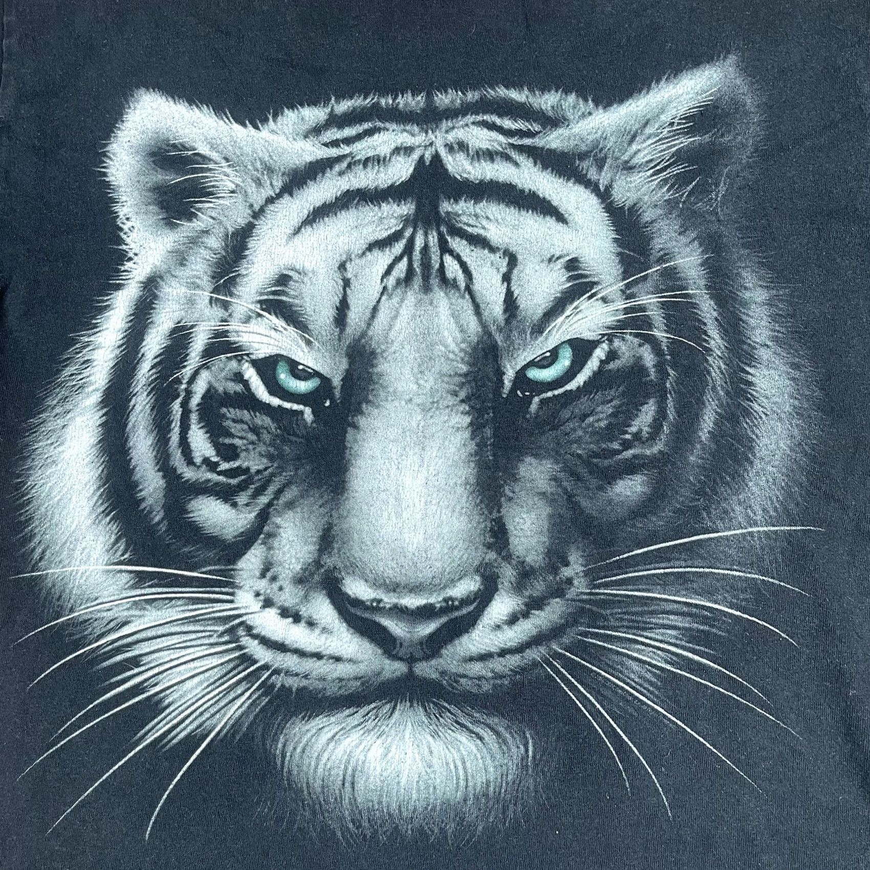 Vintage DOM Graphics T-Shirt Adults M Medium Black Tiger Crewneck Short Sleeve Cotton Size US M / EU 48-50 / 2 - 2 Thumbnail