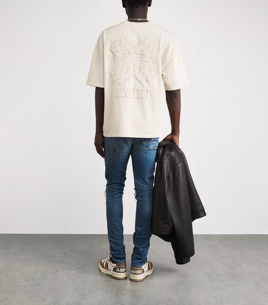 Amiri os11x0526 MA Quad Oversized T-Shirt in Ivory Size US L / EU 52-54 / 3 - 3 Thumbnail