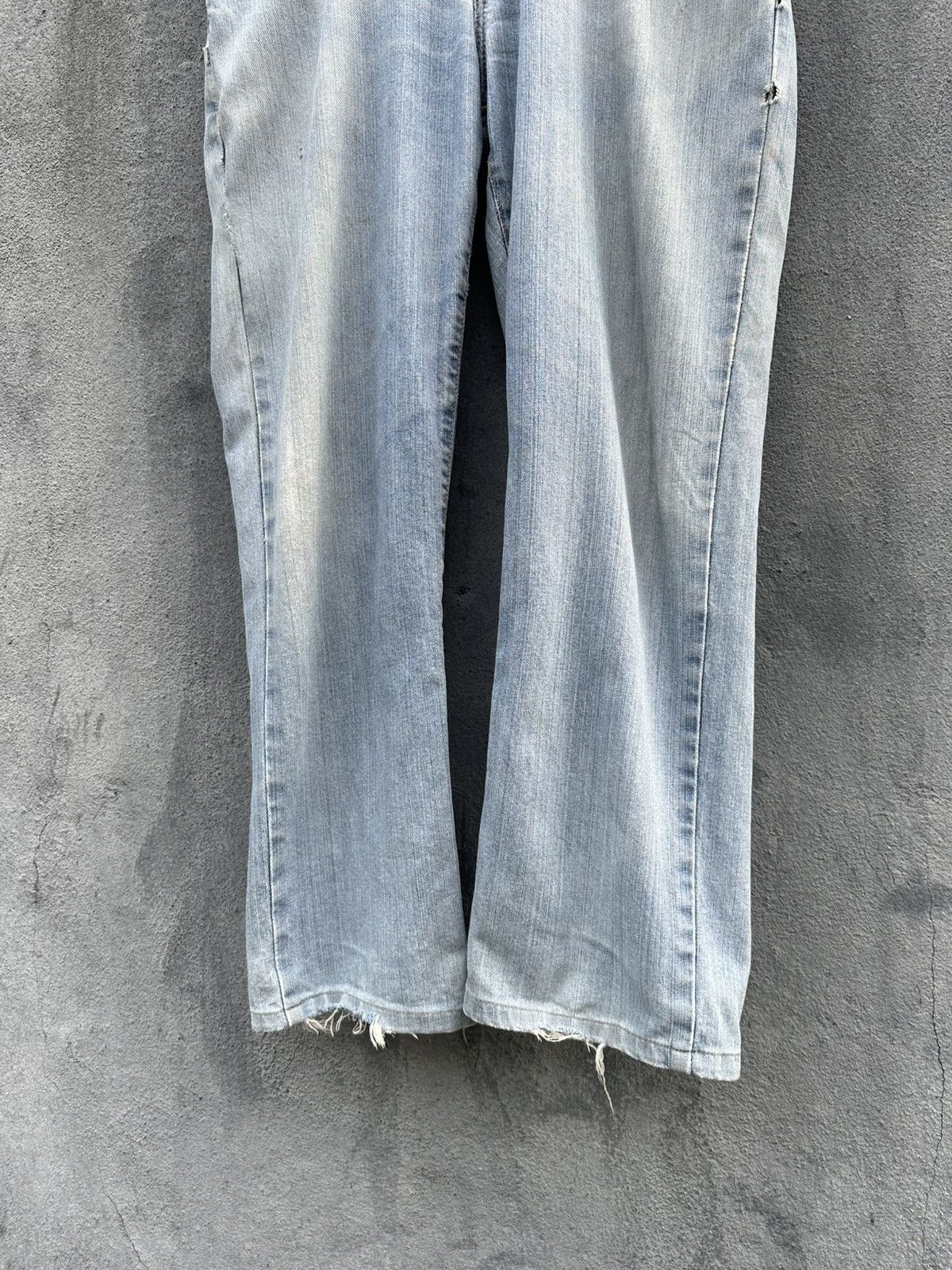 Edwin 👹Vintage Edwin 408 Soft-Flex THRASHED Baggy Jeans Size US 33 - 9 Thumbnail