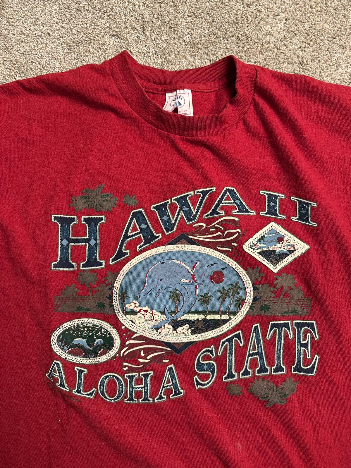 Delta RED VINTAGE DELTA PRO WEIGHT MADE IN USA GRAPHIC TEE Size US L / EU 52-54 / 3 - 3 Thumbnail