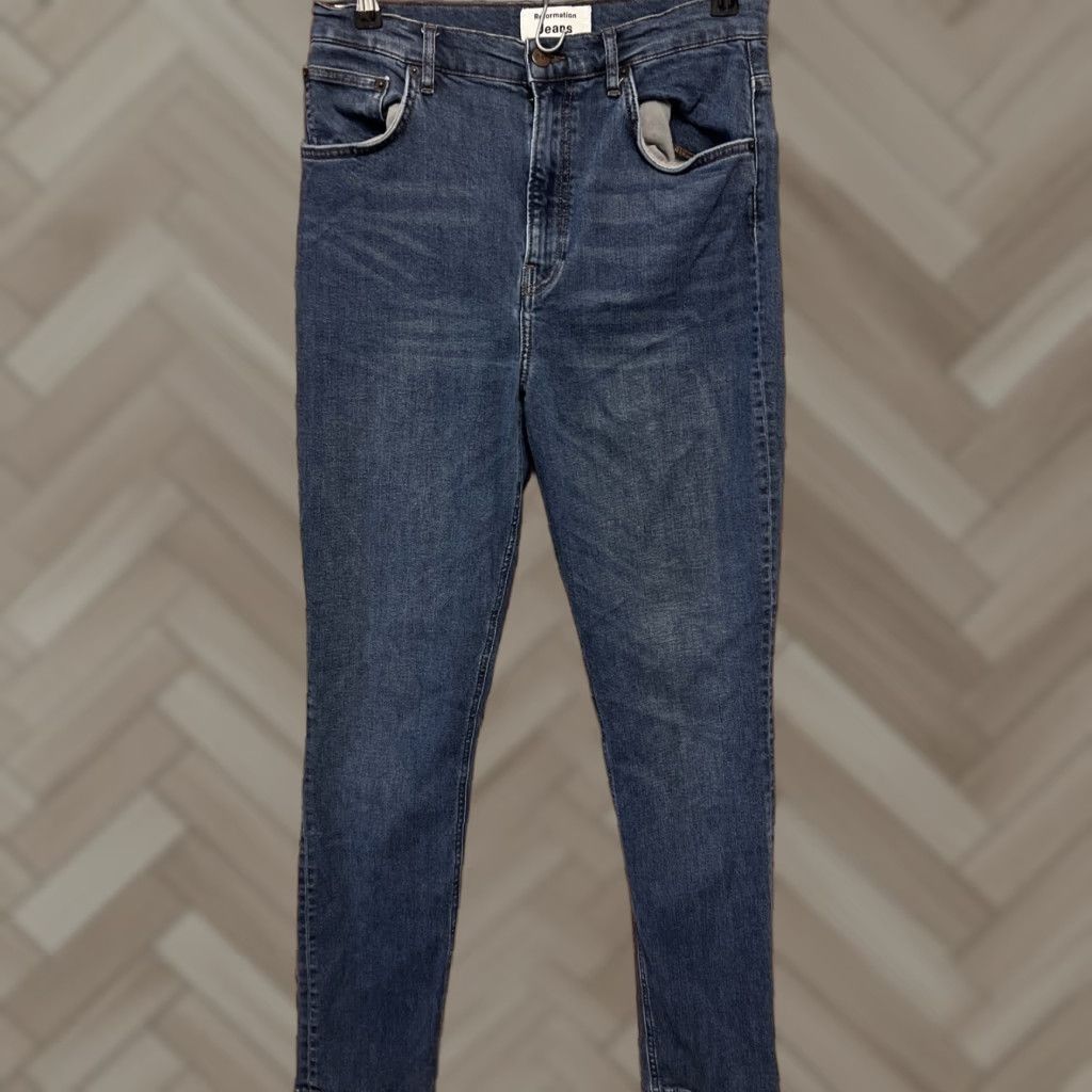 Reformation Reformation Jeans LY506 High and Skinny Havana Blue Size 30 Women Jeans Size 30" / US 8 / IT 44 - 1 Thumbnail