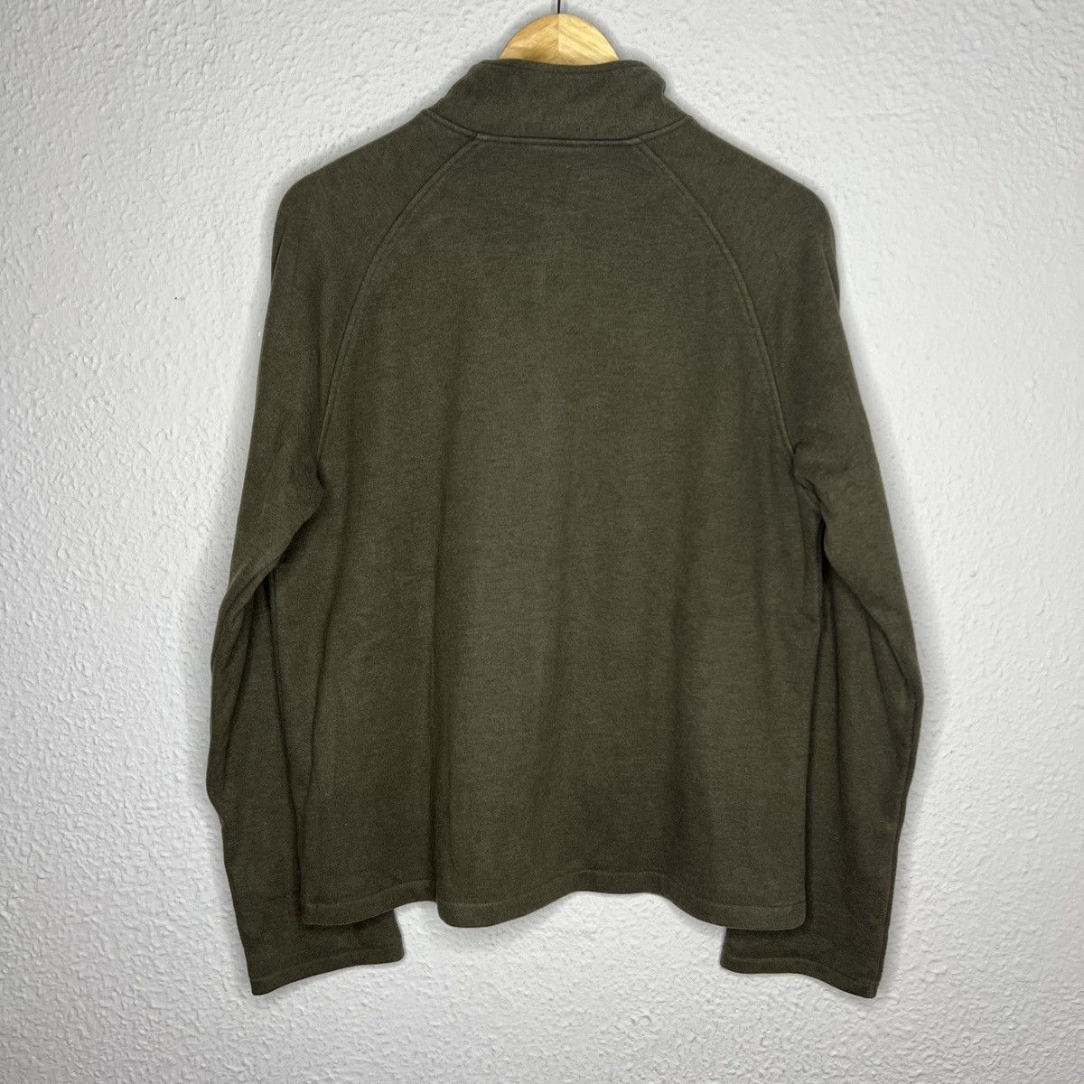 Yves Saint Laurent YSL Jacket Fleece Sweatshirt Zip Khaki