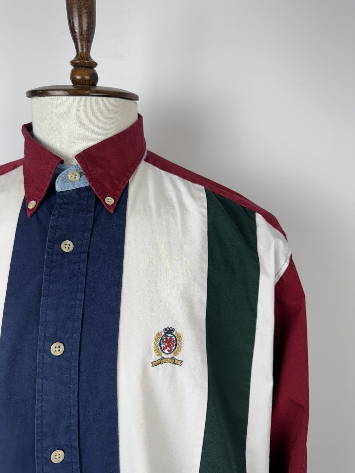 Tommy Hilfiger × Vintage Men’s Vintage Tommy Hilfiger Retro 90’ Long Sleeve Shirt Size US L / EU 52-54 / 3 - 2 Thumbnail