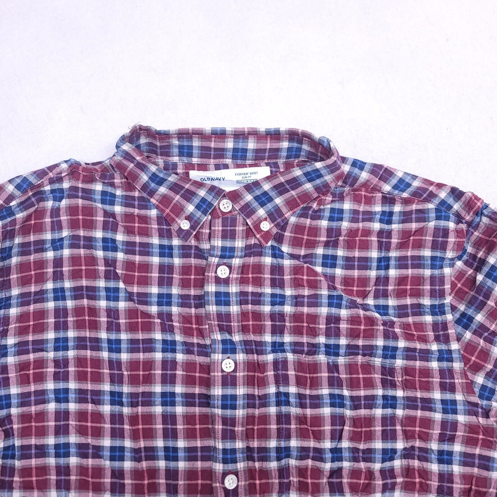 Old Navy Old Navy Tartan Flannel Button Up Shirt Mens Size L Red Blue Size US L / EU 52-54 / 3 - 1 Thumbnail