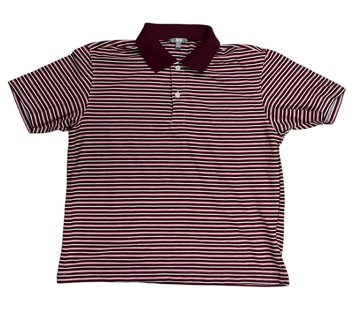Japanese Brand × Uniqlo × Vintage Uniqlo Custom Crop Stripes Polo Size US M / EU 48-50 / 2 - 1 Thumbnail