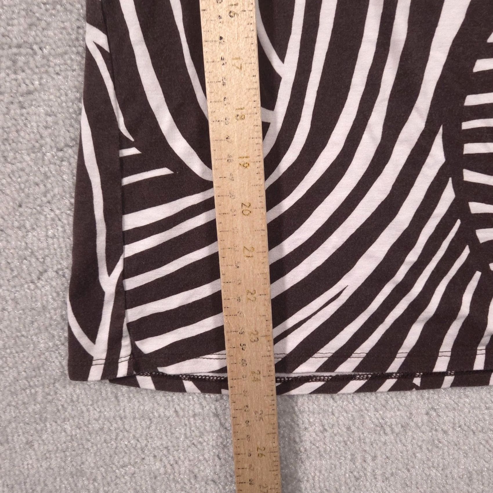 Vintage Chico's Shirt Womens 2 Brown Zebra Stripe Scoop Neck Short Sleeve Tie Hem Top Shirt Size XS / US 0-2 / IT 36-38 - 7 Thumbnail