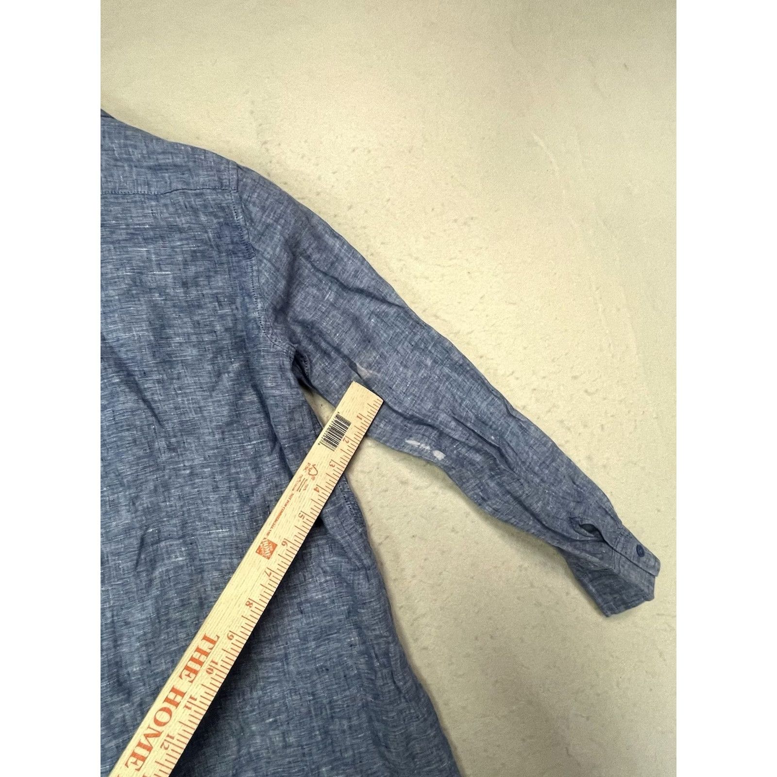 Vintage Garnet Hill Shirt Blue Button Down PP Women Linen Size XXS / US 00 / IT 34 - 7 Thumbnail
