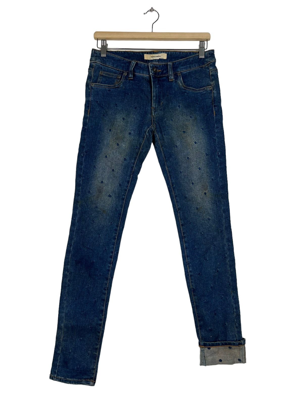 Issey Miyake 🔥 SUPER HAKKA POLKADOT SKINNY JEANS Size US 30 / EU 46 - 9 Thumbnail