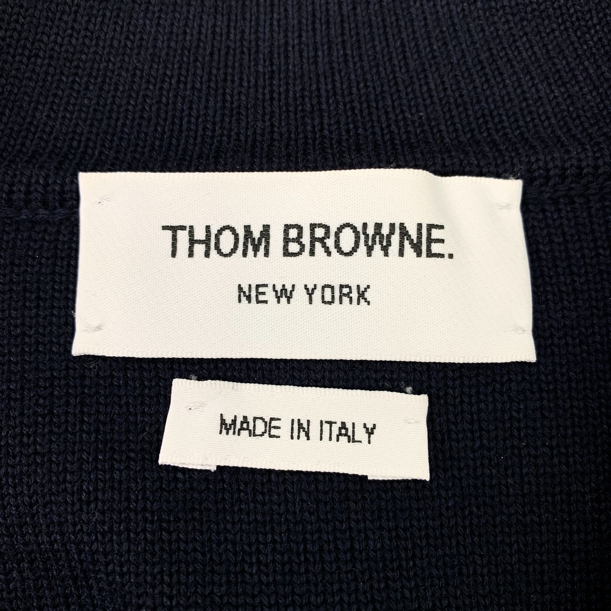 Thom Browne Thom Browne Navy Wool Blazer With Striped Arm & Gold Anchor Size XS / US 0-2 / IT 36-38 - 7 Thumbnail