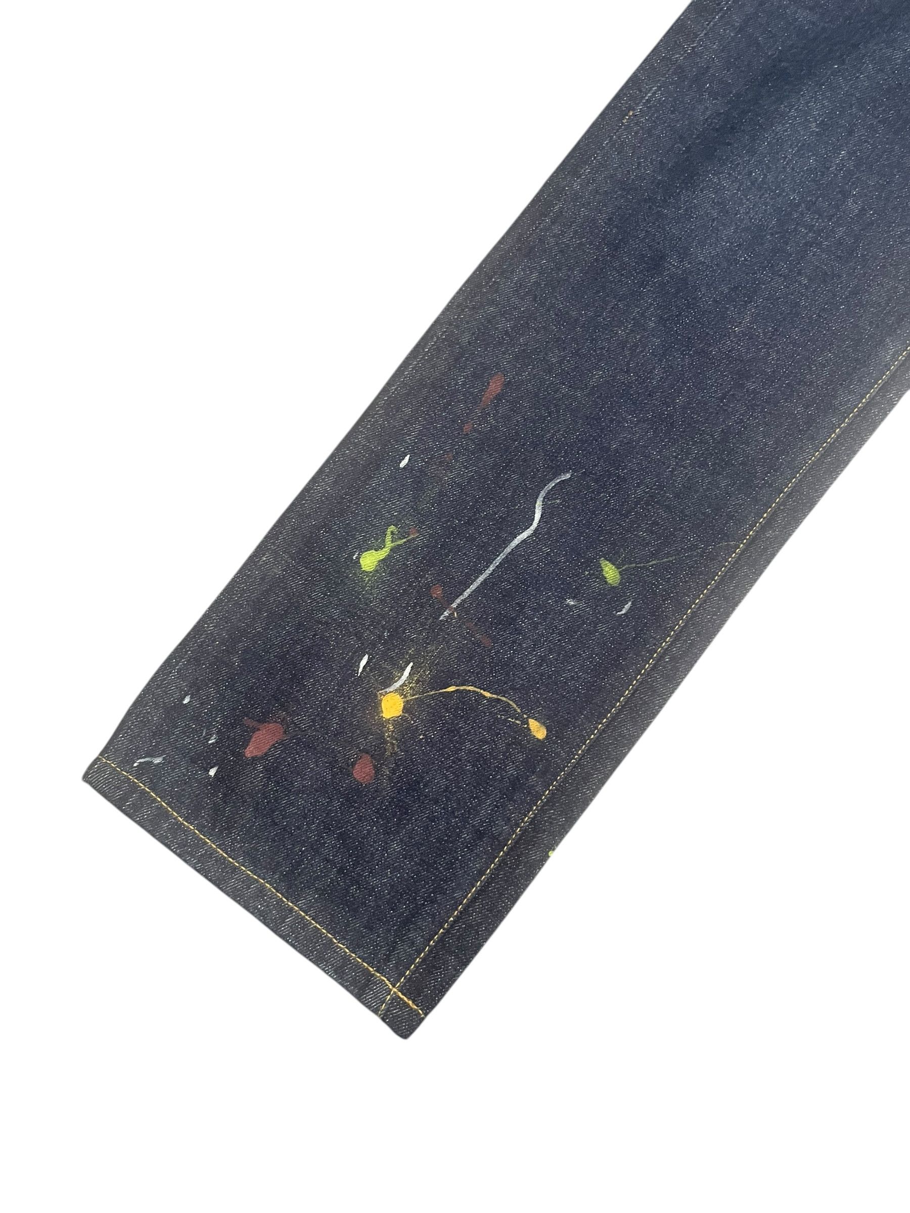 Designer Tommy Custom Painted Denim Size 33" - 8 Thumbnail