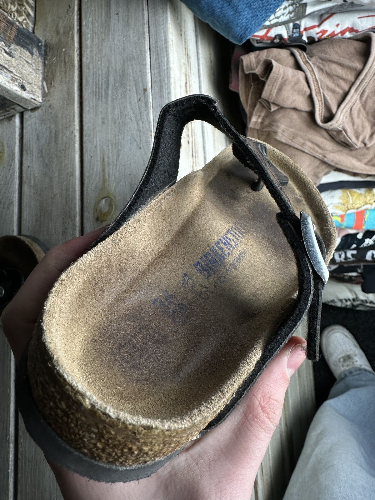Birkenstock VNTG🚨 Birkenstock metal color Luxe Sandals rare slides Size US 6 / IT 36 - 7 Thumbnail