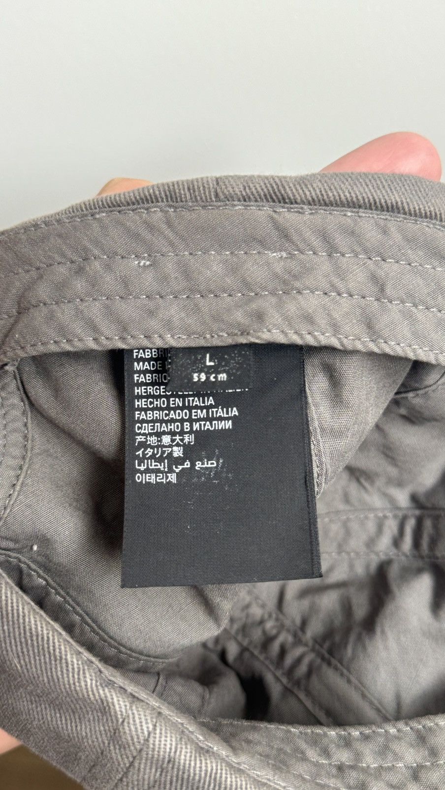 Balenciaga Grey Balenciaga Distressed Logo Cap Size ONE SIZE - 4 Thumbnail