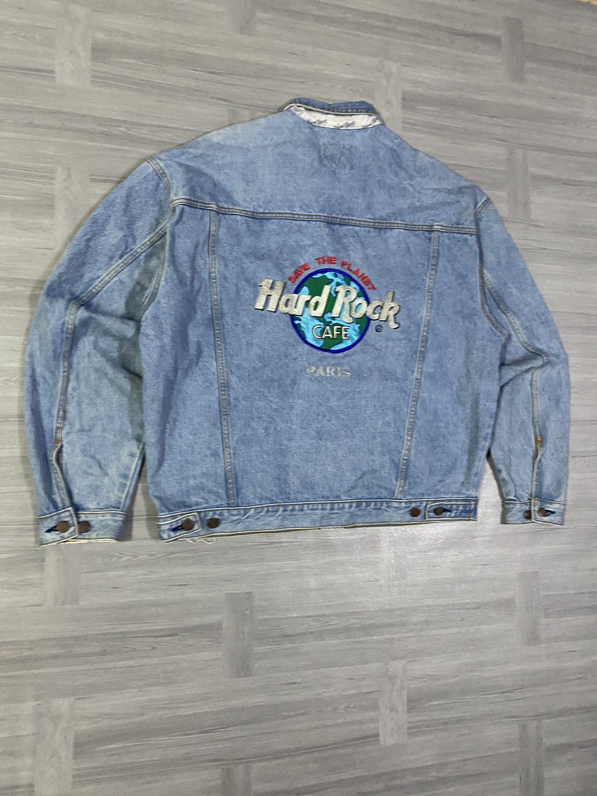 Hard Rock Cafe Vintage Hard Rock Cafe Paris Save The Planet Denim Jacket Size US XL / EU 56 / 4 - 3 Thumbnail
