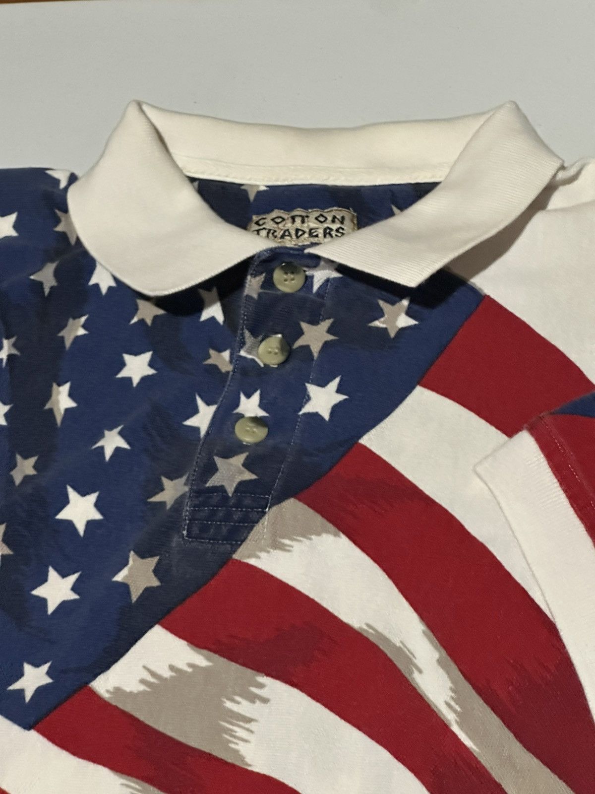 Vintage Vintage USA American flag AOP Mens Polo Shirt Size US XL / EU 56 / 4 - 3 Thumbnail
