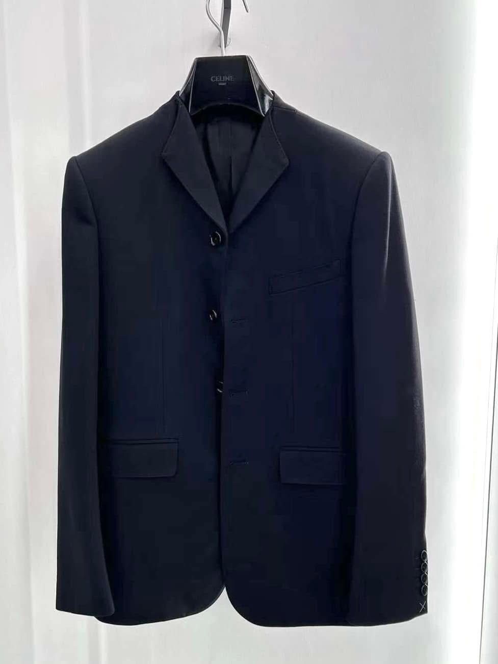 Celine RARE - FW24 Wing Collar Diagonal Wool Jacket 54 Size 54R - 19 Thumbnail
