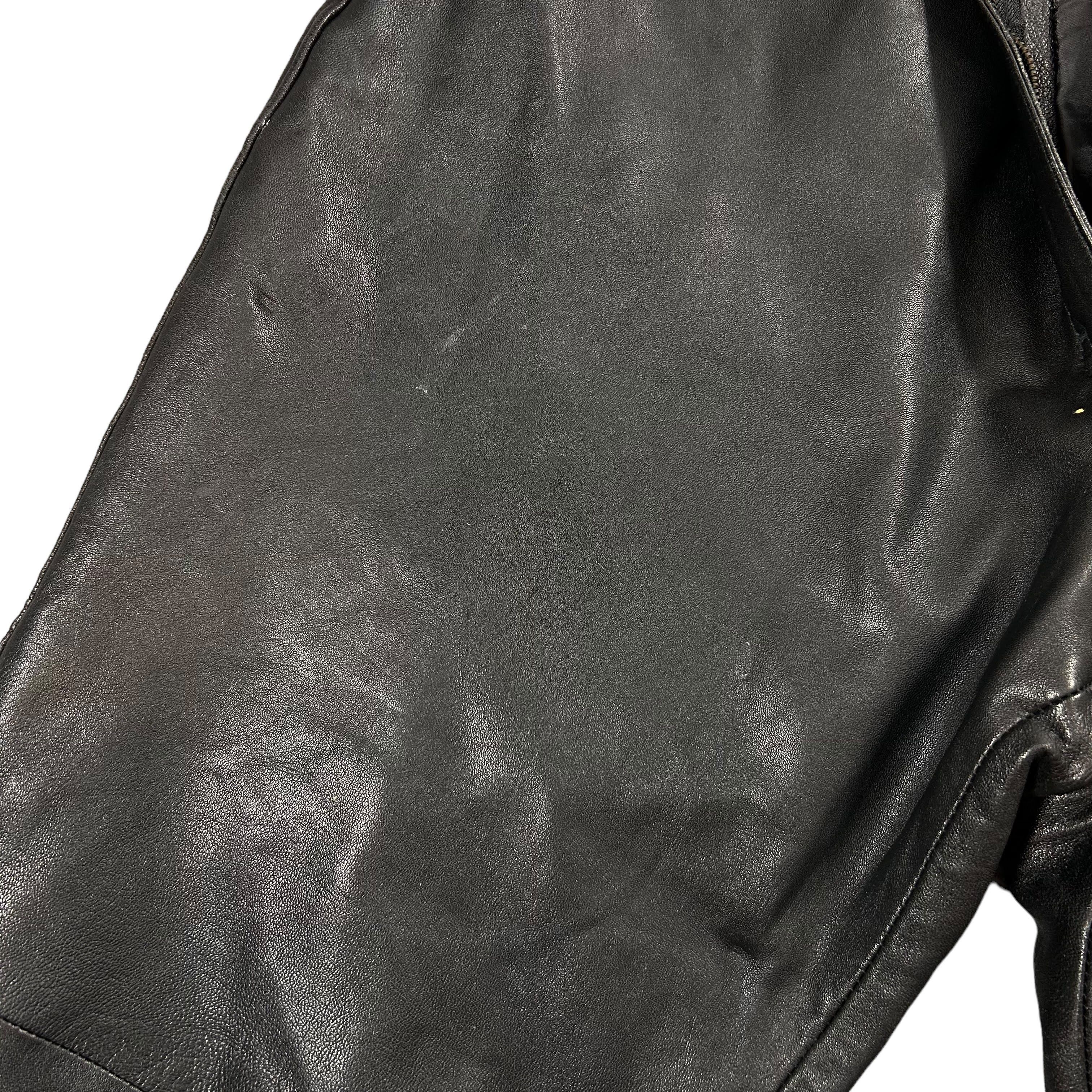 Leather × Vintage Vintage Black Baggy Loose Genuine Leather Pants Size W36 L30 Size US 36 / EU 52 - 8 Thumbnail