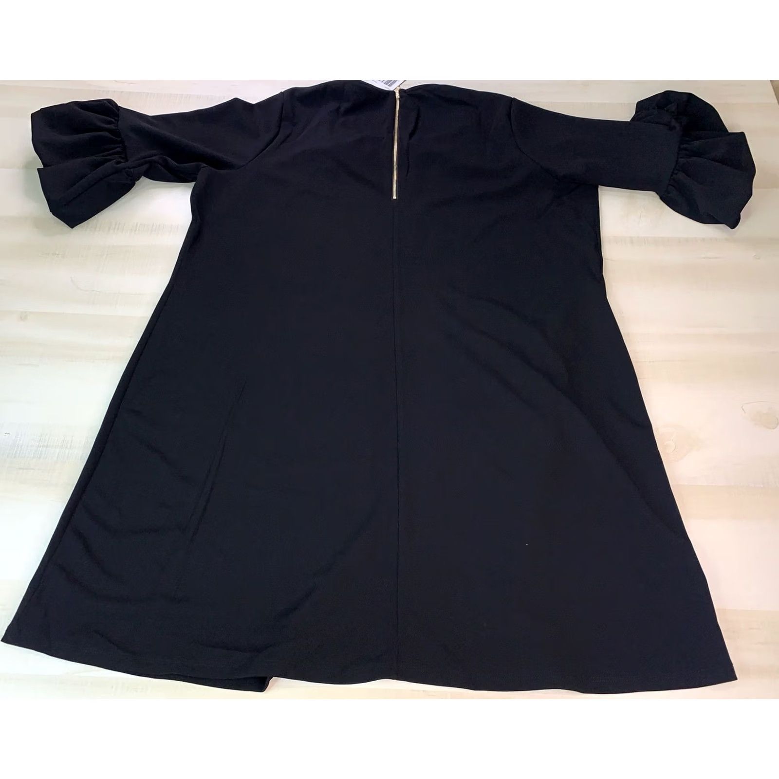 Vintage Nina Leonard Dress 2X Black Zipper Back Cocktail Party Dress NWT-12282 Size XXL / US 16-18 / IT 52-54 - 4 Thumbnail