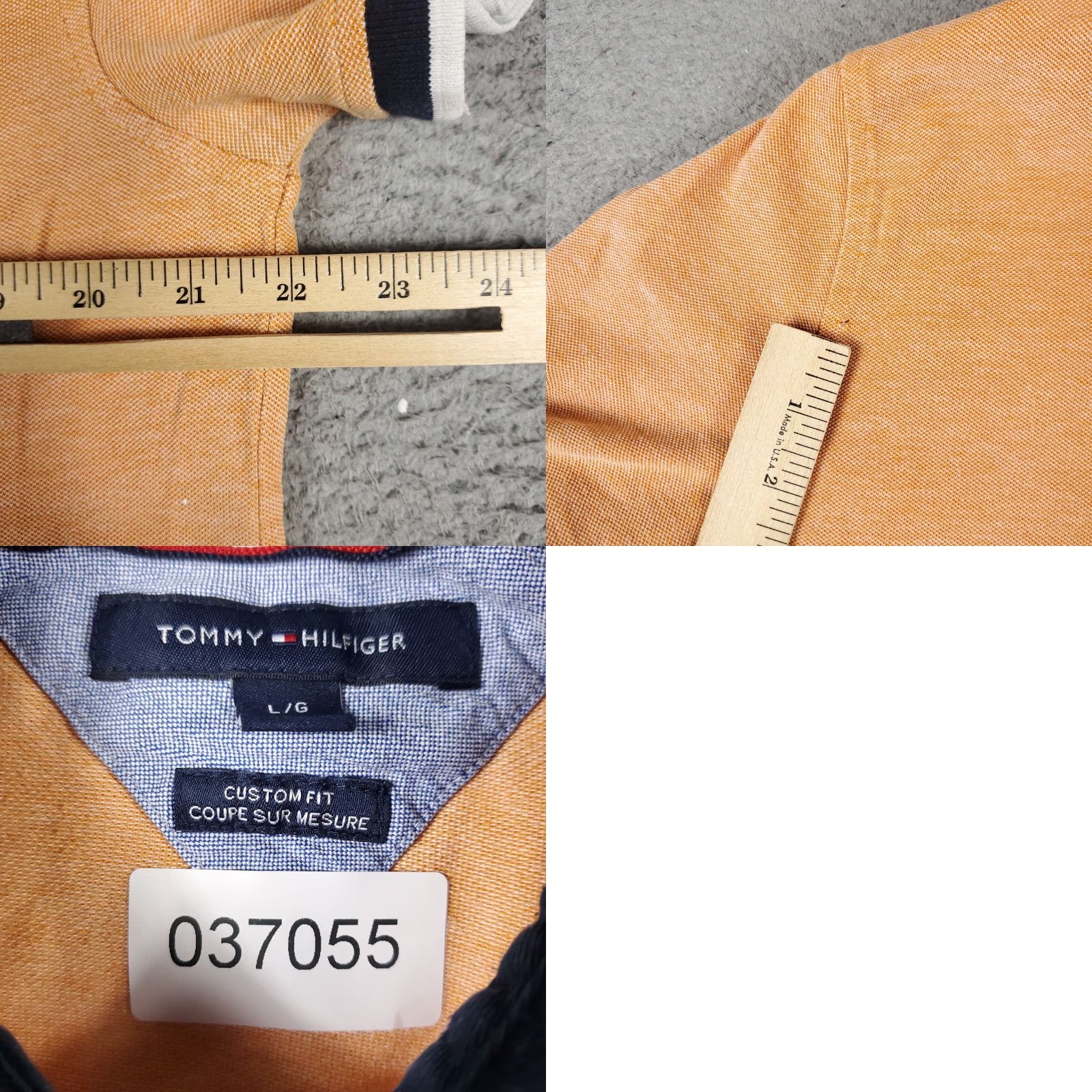 Tommy Hilfiger Tommy Hilfiger Polo Shirt Adult Large Orange Short Sleeve Casual Mens Size US L / EU 52-54 / 3 - 8 Thumbnail