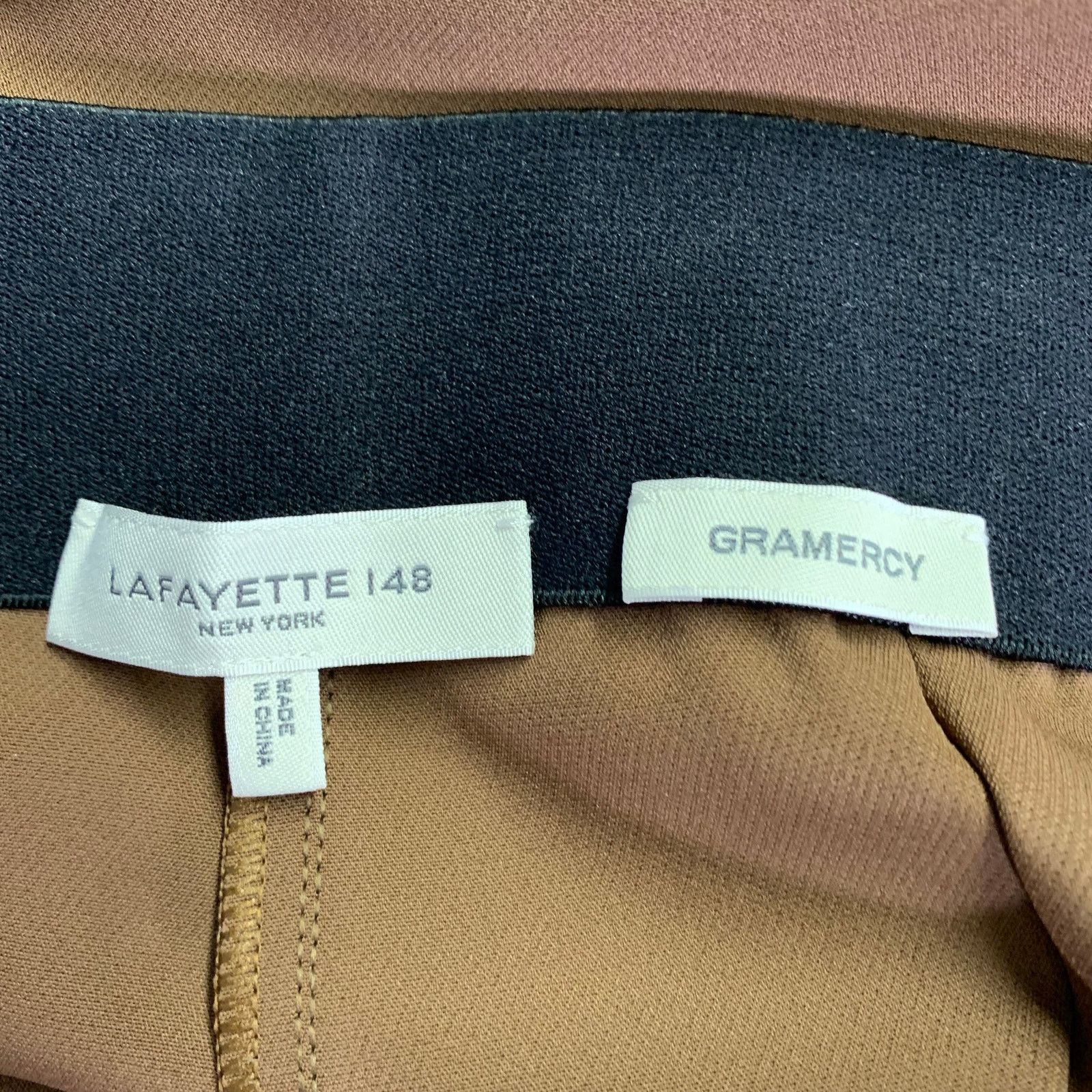 Lafayette 148 Size 6 Brown Polyamide Blend Side Zipper Dress Pants Size 28" / US 6 / IT 42 - 3 Thumbnail