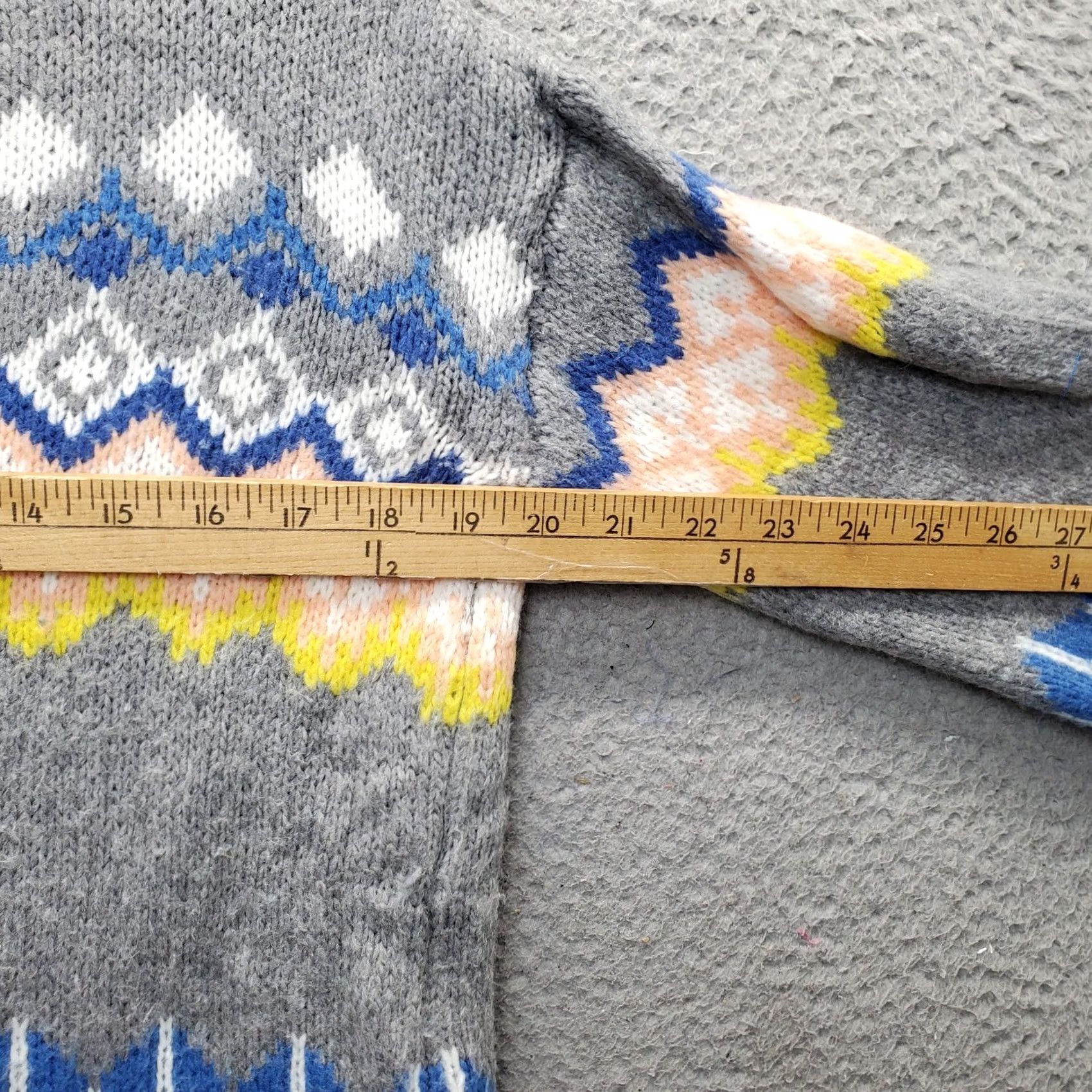 Loft LOFT Knit Sweater Womens Small Multicolor Fair Isle Wool Blend Long Sleeve Crew Neck Shirt Womens Size S Size S / US 4 / IT 40 - 4 Thumbnail