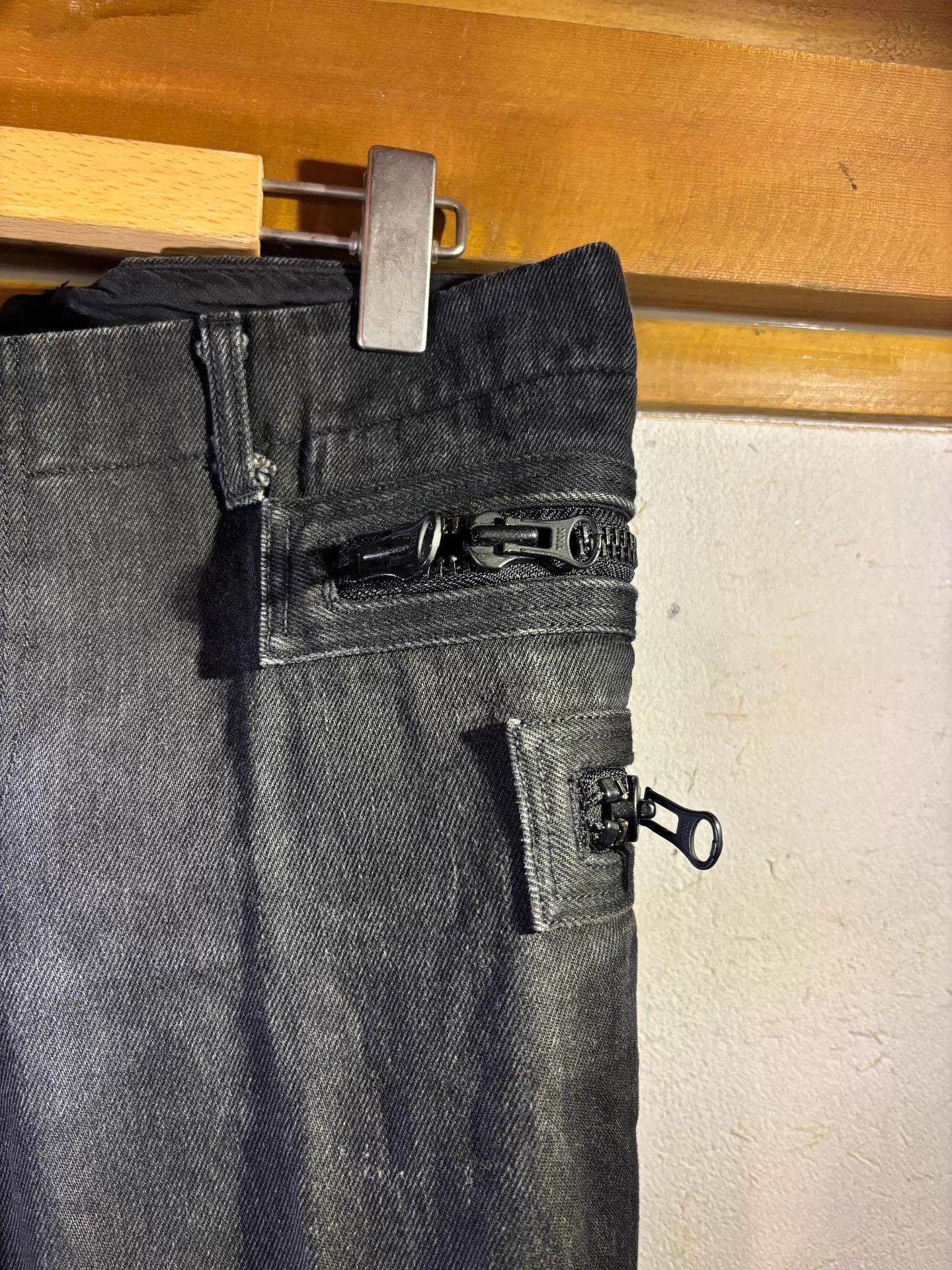 Other HALB Morishita 2008 Paris Runway Zip Fly Jeans L Size US 34 / EU 50 - 2 Thumbnail