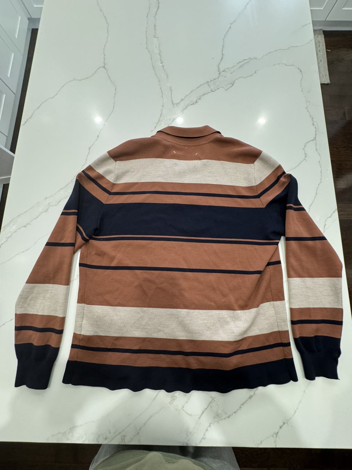 Maison Margiela Maison Margiela Brown and Navy 14 gauge sweater Size US S / EU 44-46 / 1 - 2 Thumbnail