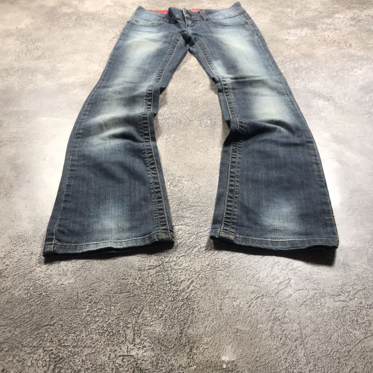 Vintage Vintage Y2K Baggy Flared Distressed Jeans Grunge Graphic 26 Size 26" / US 2 / IT 38 - 1 Thumbnail