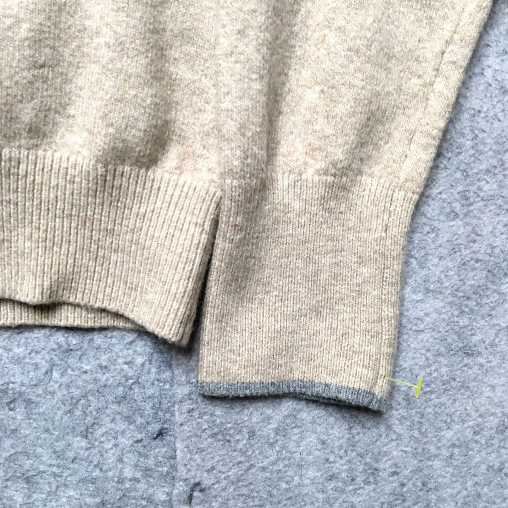 Faherty Faherty Sweater Polo Womens M Oatmeal Beige Collared V Neck Pullover Knit Cotton Blend Long Sleeve Modern Classic Preppy Womens Size M / US 6-8 / IT 42-44 - 2 Thumbnail