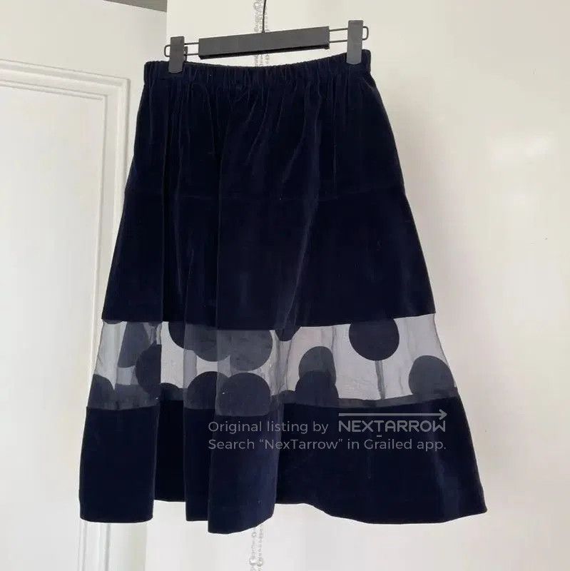 Comme des Garcons COMME des GARÇONS Navy Blue Polyester Skirt . Size 28" / US 6 / IT 42 - 1 Thumbnail